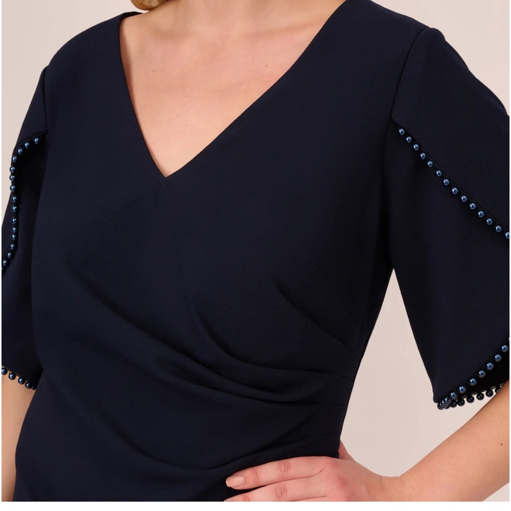 Adriana Papell navy formal gown